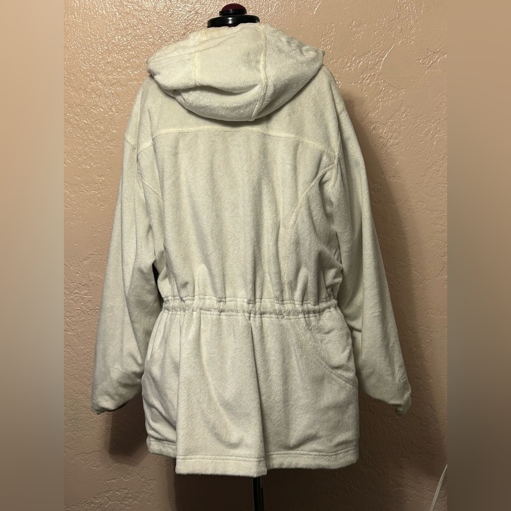 St. John's Bay Beige Reversible Jacket with Hood. Size 3X - Picture 11 of 11